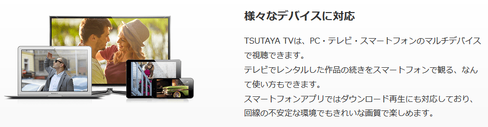 TSUTAYA TVのデバイス