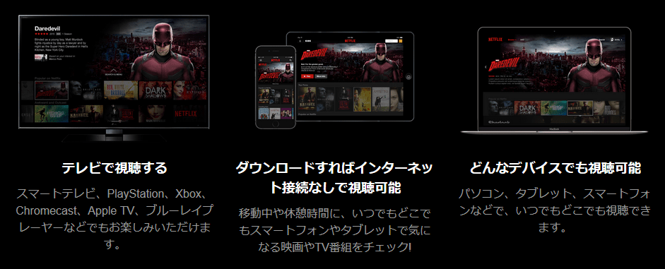 ネットフリックスのデバイス